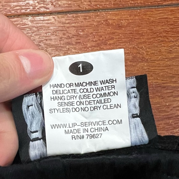 Lip Service “Fetish” Black Mesh Lace Up Flare Zip Front with Mini Shorts - Picture 7 of 8